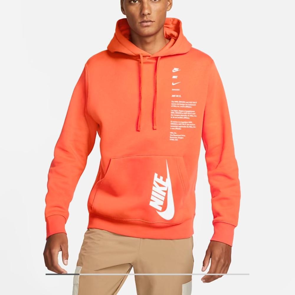 Orange Nike hoodie